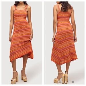 NWT Sam Edelman Sawyer Pointelle Knit Sweater Midi Dress - Womens Medium